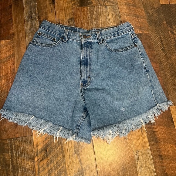 Eddie Bauer Pants - Eddie Bauer distressed Jean shorts with frayed hem, 💯% cotton, 10P